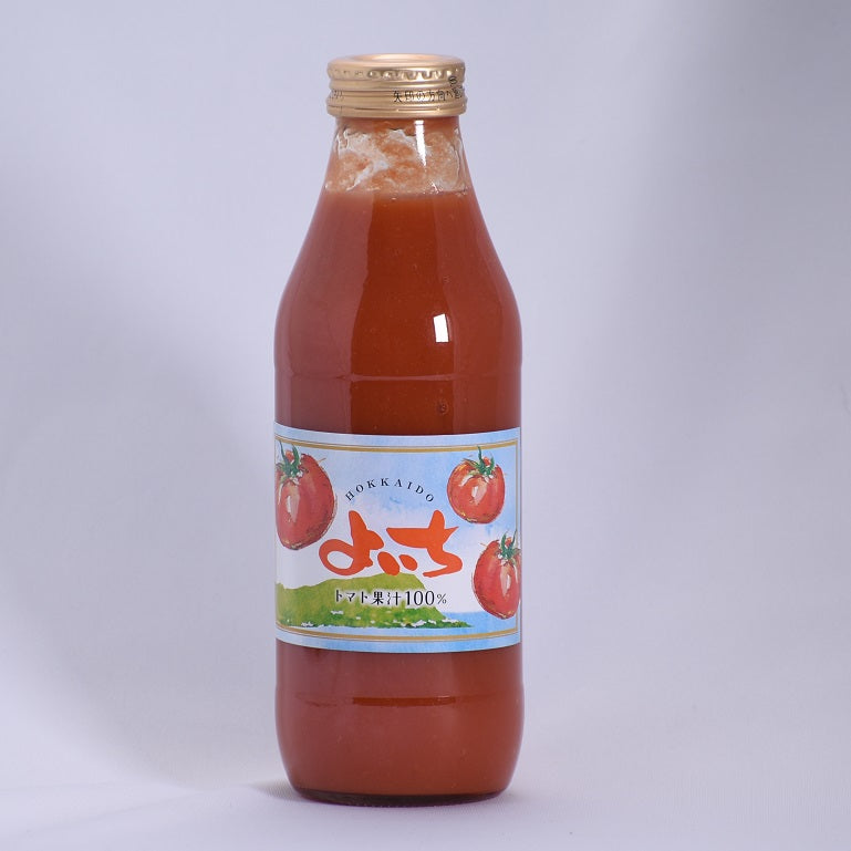 北王よいち　北海道余市産果汁100％ トマトジュース 500ml　ボトル正面の写真