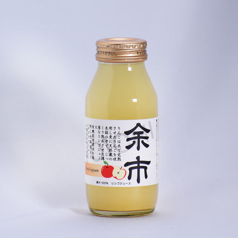 清久果樹園　りんご果汁100％ジュース　余市　180ml　ラベル正面の写真