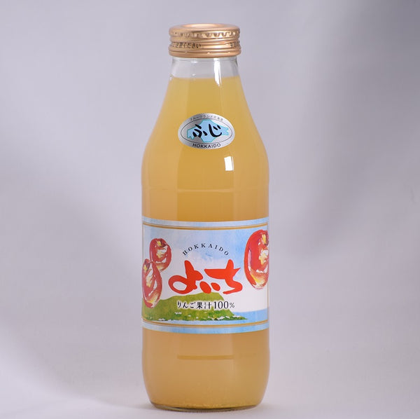 北王よいち　北海道余市産果汁100％ りんごジュース ふじ 500ml ボトル正面写真