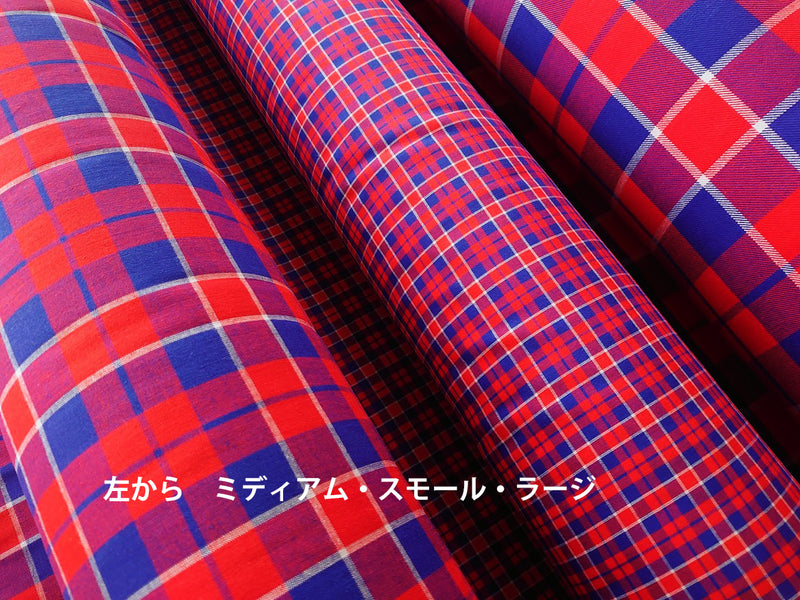YOICHI Tartan 余市タータン 　播州織タータン生地の反物写真。
